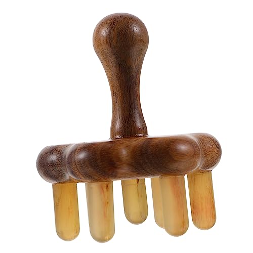 SOESFOUFU 1pc Massage Comb Scalp Massaging Brush Creative Massager Scraping Comb Massager Pocket Comb Scalp Massager Comb Curly Hair Comb Ox Horn Comb Body Massage Tools No Static Comb Horns
