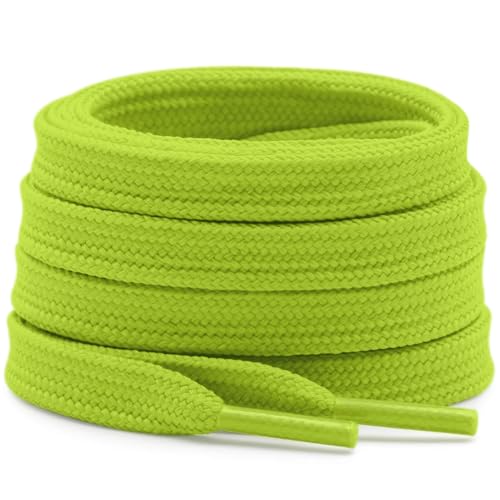Image of DELELE Solid Flat Shoelaces Hollow Thick Athletic Shoe Laces Strings 2 Pair