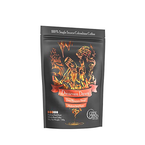 Geek Grind Dwarven Dawn Café en Grano Bolsa 12oz