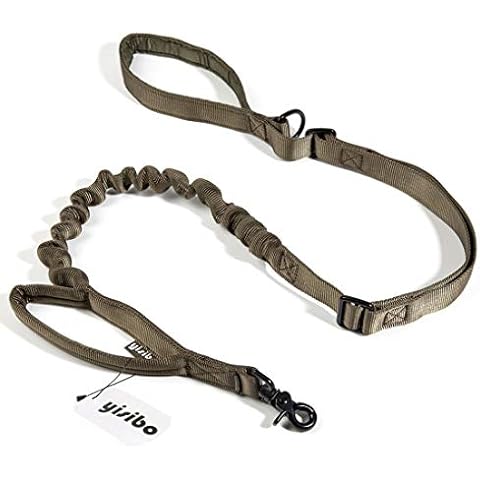 yisibo Tactical Bungee Dog Leash, 6 Foot and Adjustable for Medium Large Dogs (Ranger Green) Cover