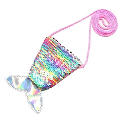 Sequins Coin Purse,Mermaid Tail Purse Handbags Zipper Wallet Pouch,Mini Children's Coin Purse,Crossbody Bags Change Purse Kids Wallets for Girls Kids Birthday Party Favors Decoration Shopping Cover