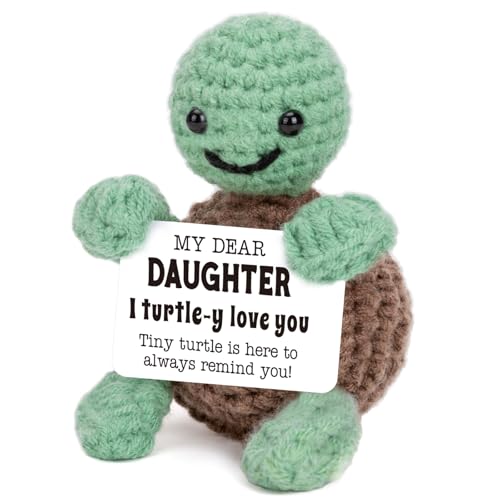 4THFARMES Mini Funny Turtle Daughter Gifts from Mom Dad, Christmas Birthday Gifts for...