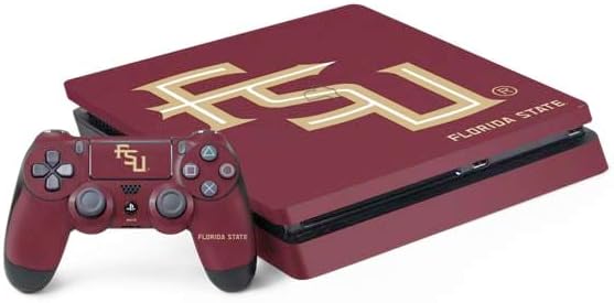 Skinit Decal Gaming Skin Compatible with PS4 Slim Bundle - Officially Licensed Florida State University Pattern Jersey Design