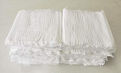 ZMDREAM Case of 1000 count Disposable Mop Mob Bouffant Cap Clipped Hair Cover 24 Inch White