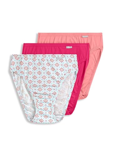Image of Jockey Women's Underwear Elance French Cut - 3 Pack, Sorbet /Geo /Berry Pink, 5
