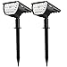 Produktbild Solarstrahler, Jior Wireless Solar Gartenleuchten, 32Led Ip65 Wasserdichte Solar Strahler Lichter, 3 Helligkeitsstufe, für Garten, Outdoor Landscape, Gartenweg (weiß-2pcs)
