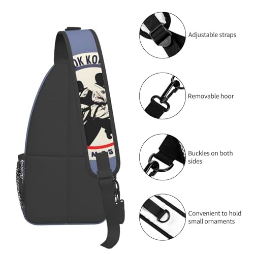 Mochila de bandolera con diseño de taekwondo para viaje miniatura 5