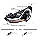 SPEC-D TUNING Glossy Black Smoke LED Projector Headlights w/Sequential LED Signals Compatible with 2012-2017 Hyundai Veloster, Left + Right Pair Headlamps Assembly