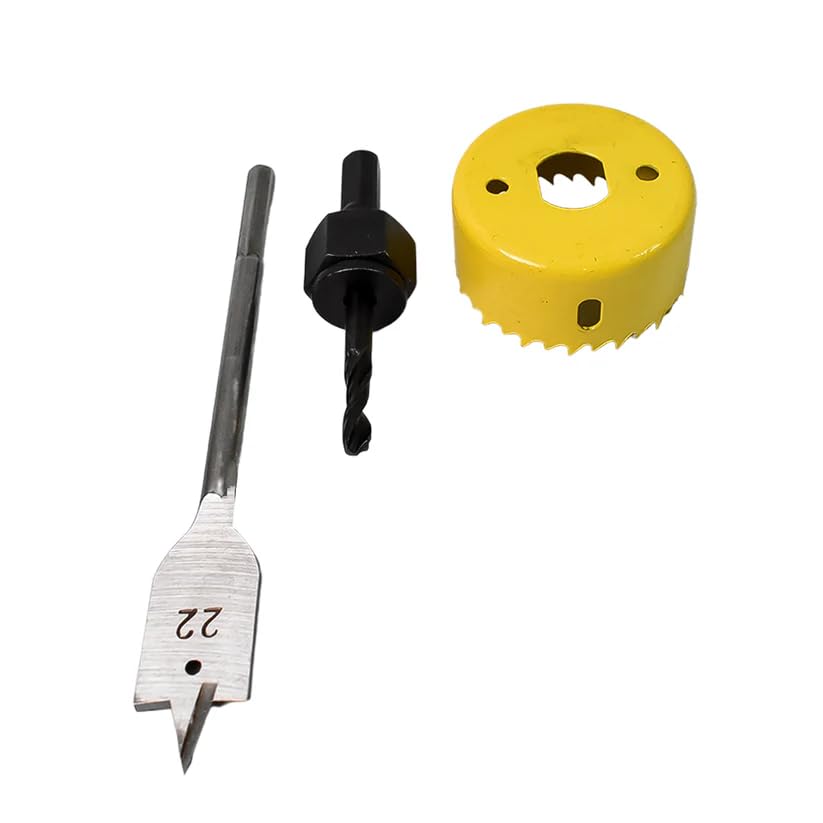 Image of Oblivion Door Lock Installation (22mmx150mm) Hole Saw Kit Carbon Steel Wood Bit Hole Saw, Hole Saw Assortment Set, Door Lock Installation Kit (1 Set)