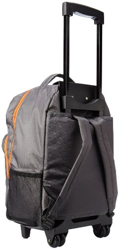 Rockland Double Handle 17" Rolling Backpack, Charcoal - Image 4