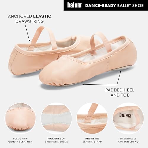 Balera Leather Full-Sole Ballet Shoe for Girls & Women Perfect for Dance3