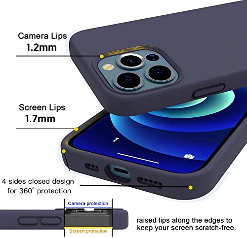 Image of MIDOS Back Cover Compatible with iPhone 14 Pro Max Case Liquid Silicone Full Protection Shock Proof Back Cover for iPhone 14 Pro Max (2022) 6.7 inch (Blue)