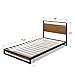 ZINUS Suzanne 37 Inch Bamboo and Metal Platform Bed Frame / Solid Steel Construction / No Box Spring Needed / Wood Slat Support / Easy Assembly, Chestnut Brown, Twin