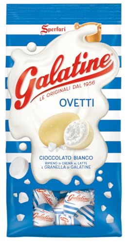 Galatine - Ovetti al Cioccolato Bianco con Scaglie di Galatine, Senza Glutine, 150g