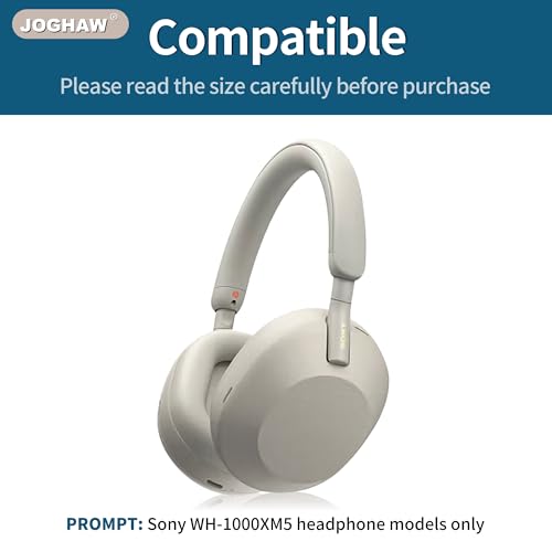Repuestos Almohadillas para Auriculares Sony WH-1000xm5, Espuma con Memoria Suave y Malla Transpirable, Negro miniatura 6