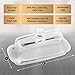 Bezrat Glass Butter Dish | Premium Butter Dish with Lid and Easy Grip Handle | Easy to Use and 100% Food Safe - Dishwasher Safe | Classic Addition