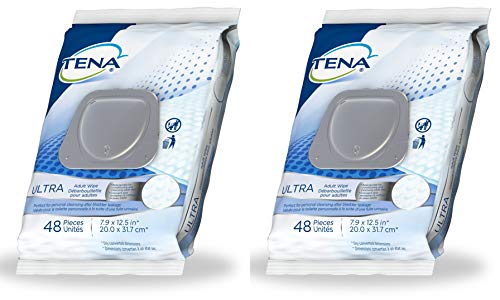 Tena Ultra Incontinence Adult Wipe, 48 Count (Pack of 2)