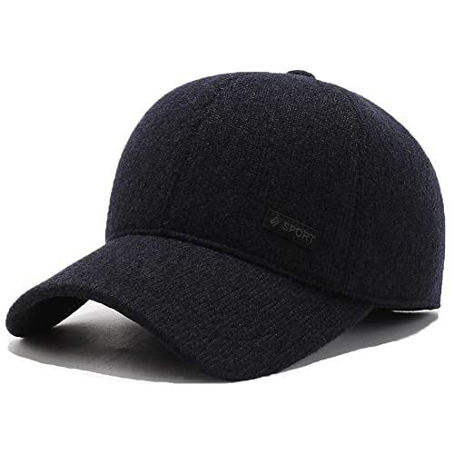 YAMEE Sombrero de Invierno para Hombres con Forro,Gorra de Béisbol Invierno Hombre con Orejeras Plegables,Gorras de Unisex Cálido al Aire Libre