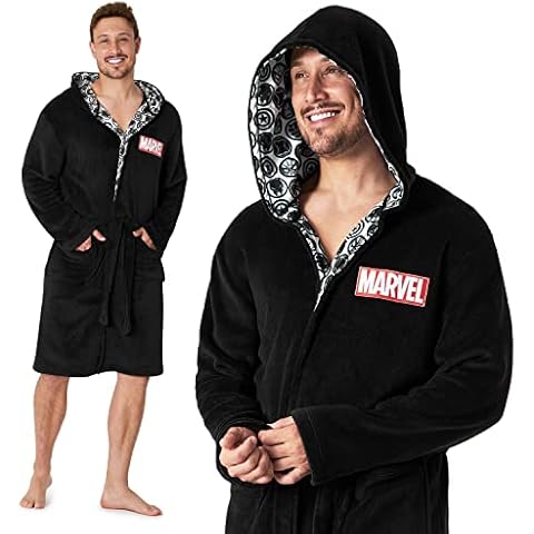 Marvel Bata de Casa de Hombre de Forro Polar Cover