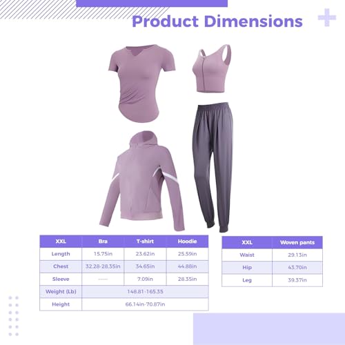 Ensemble d'entraînement 4 pièces en polyester-élasthanne stretch taille haute - 4