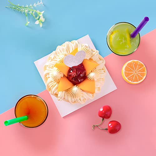 100 pitillos prolongados plásticos desechables coloridos miniatura 3