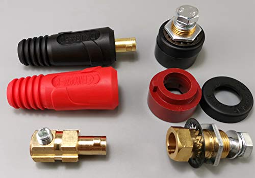Riverweld Tig Welding Cable Panel Connector-Plug Dkj35-50 Dkz35-50 Dinse Quick Fitting 315Amp 4Pcs #TOP7