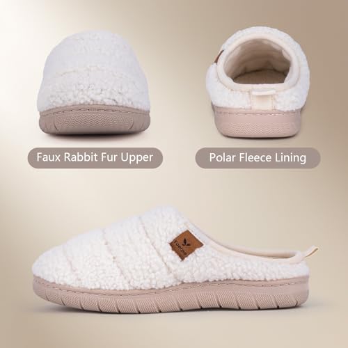 Women's Fuzzy Memory Foam Slippers for Women - Effortless Slip-On Winter House Shoes4
