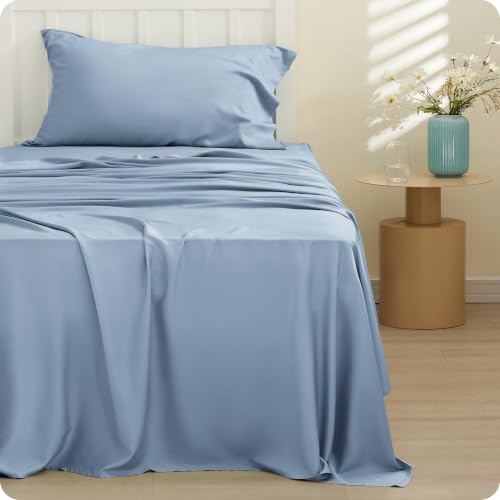 Image of Bedsure PureWoven 100% Rayon Derived from Bamboo, Twin Bed Sheets, 3 Pieces
