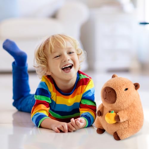 Image of SuzziPals Heatable & Coolable Orange Capybara Plush, Microwave Heating Pad Stuffed Animals for Soothing & Relaxation, Cute Plushies Capibara for Stress Relief, Capybara Gifts for Girls & Boy
