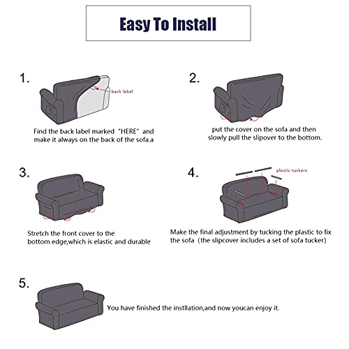 Zhoumolin Multicolor Pattern Elastic Sofa Cover Room Loveseat Sofa Slipcover Sectional Couch Cover Washable Sofa Set #TOP5