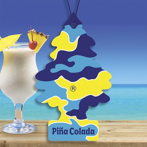 Image of LITTLE TREES Car Air Freshener | Hanging Tree Provides Long Lasting Scent for Auto and Home | 24 Air Fresheners |Pina Colada