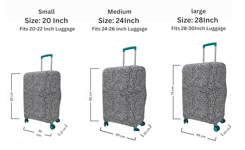 Image of Printed Travel Luggage Cover for Suitcase - Stretchable & Scratchproof Trolley Bag Protector