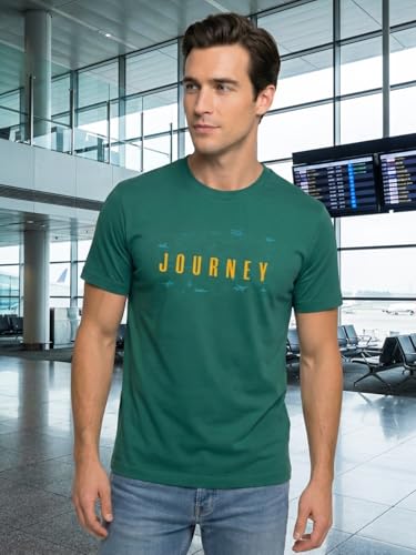 Image of Nobero Men's Regular Graphic Printed T-Shirt for Men | Soft Cotton | Classic Fit | Printed Casual Tshirt for Men