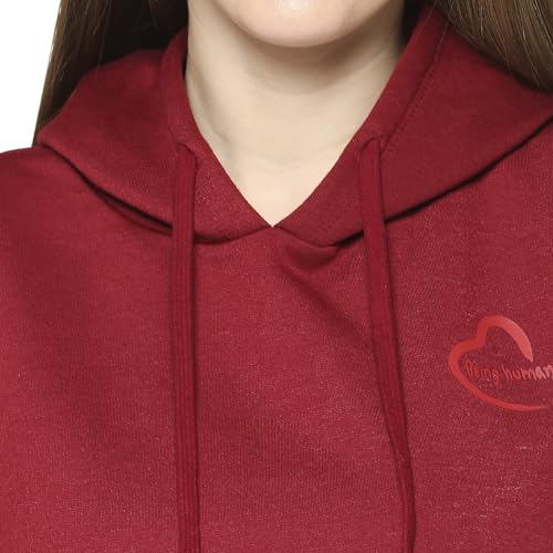Image of Being Human Pink Long Sleeve Women's Hoodie Clothing