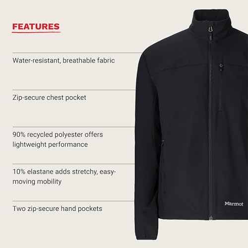Image of MARMOT Men's Tempo Jacket - Breathable, Water-Resistant Softshell