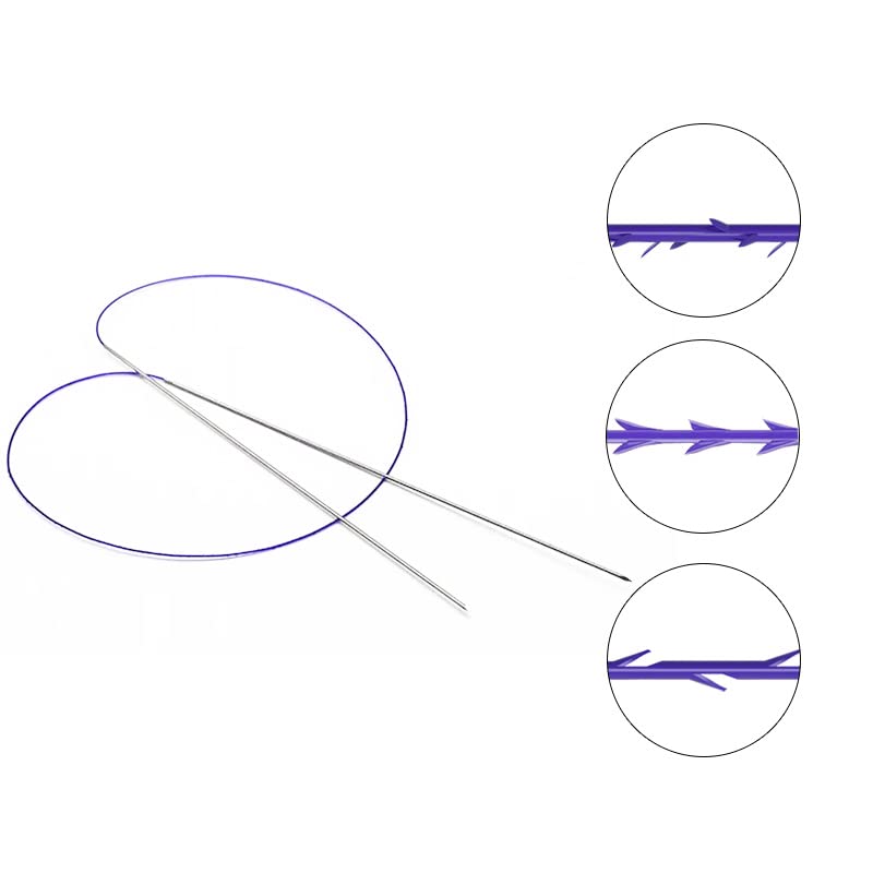 Miniatura 5 de Hilo Pdo para cara Moldeo doble W Tipo romo 20G130MM400MM Levantamiento para Ojo Ceja U Cog Barb Hilos (1 uds.)