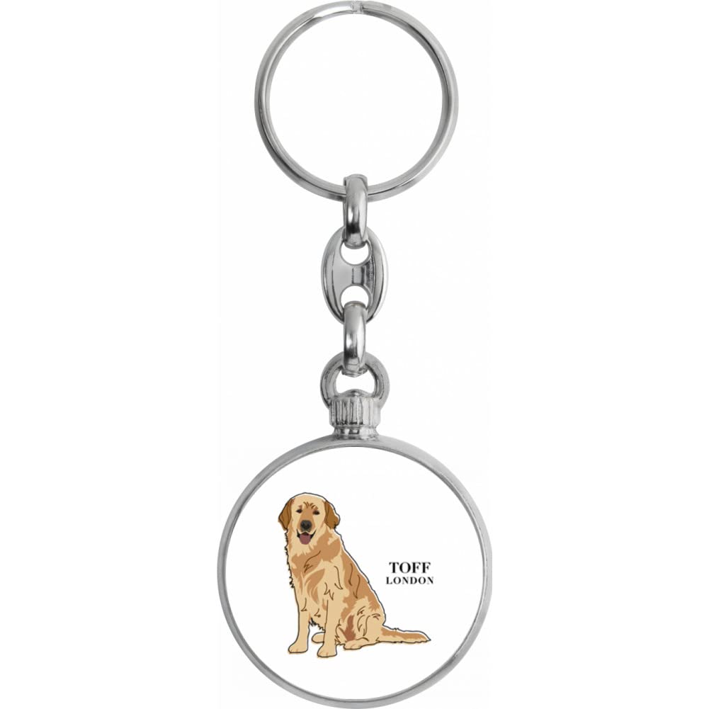 Toff London Beige Golden Retriever Dog Keyring