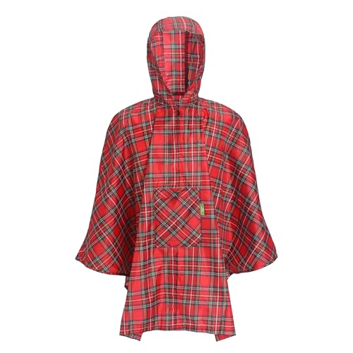 Poncho plegable de adulto Eco Chic rojo impermeable transpirable tipo capa de lluvia