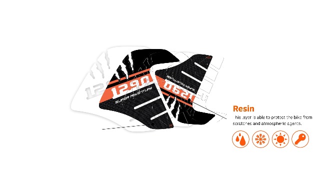 Pegatinas 3D De Protección Lateral De Depósito Labelbike Para KTM 1290 Super Adventure