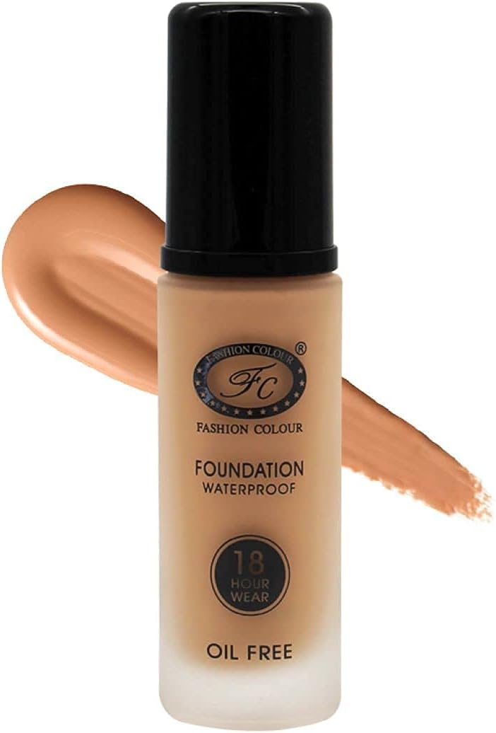 Fashion Colour Oil Free Foundation, Waterproof and 18 Hour Wear 30ml (03 Golden Beige)