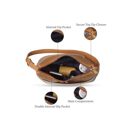 Image of Caprese Minato Hobo Medium Bag for Women | Stylish, Versatile Handbag With Adjustable Strap for Everyday Use | Perfect for Casual Outings, Work, Travel and Special Events