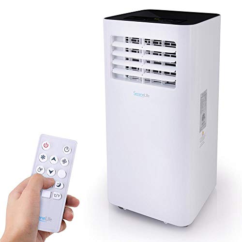 SereneLife Small Air Conditioner Portable 10,000 BTU with Built-in Dehumidifier - Portable AC unit for rooms up to 450 sq ft - WiFi app + Remote Control, Window Mount Exhaust Kit