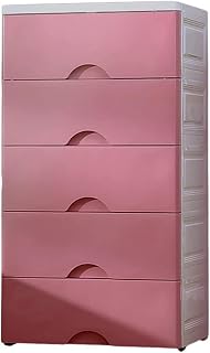 Armario infantil con cajón de gran capacidad, organizador de plástico multicapa para sala de estar, dormitorio, habitación infantil, color rojo, 3 capas.