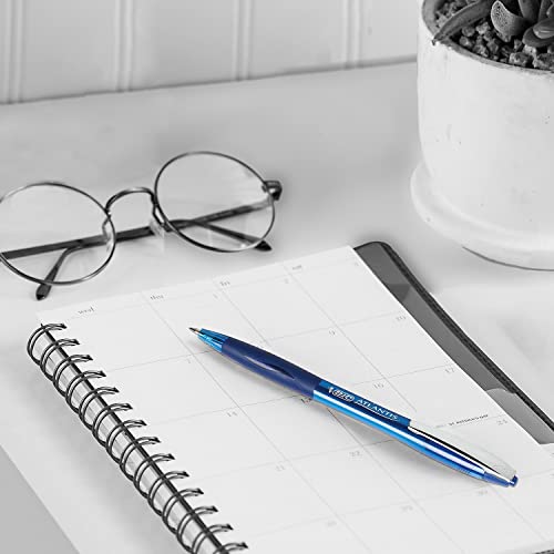Image of BIC VCG11-RED Atlantis Original Retractable Ball Pen, Medium Point (1.0 mm), Red, 12-Count