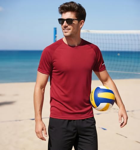 Image of Men's Quick-Dry Sportswear T-Shirts,4 /6 Pack Breathable Moisture Wicking Gym Tops for Training & Workout,Short Sleeve Tees