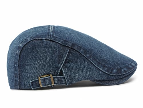 Image of Cotton Newsboy Cap,Breathable Ivy Gatsby Cabbie Beret Hat for Men's Women Driving Hunting Golf