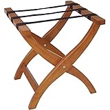Bolero Wooden Suitcase Stand, Honig, Material: Gummiholz, Abmessungen: 500(H) x 450(B) x 500(T)mm, Klappbares Design, Hotel & Heimgebrauch, DL018