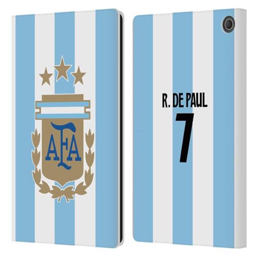 Housse Maillot Argentine de Paul en Cuir pour Tablette Amazon Fire Max 11 2023