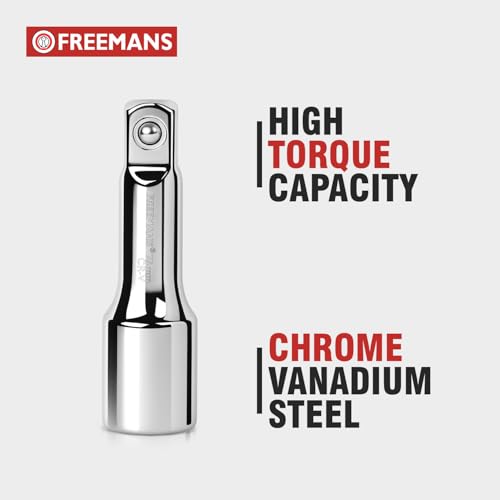 Image of FREEMANS 1 /2 inch Drive Socket Extension Bar - 75mm With CR-V Steel with Mirror Finish | Heavy Duty Socket Extension & Triple Chrome Plated Tool Use For Home & Industrial
