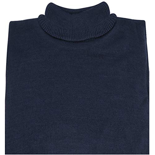 Evelots Womens Mock Turtleneck Collar-Knit Dickey-Windproof Neck/Chest-Gray/Navy